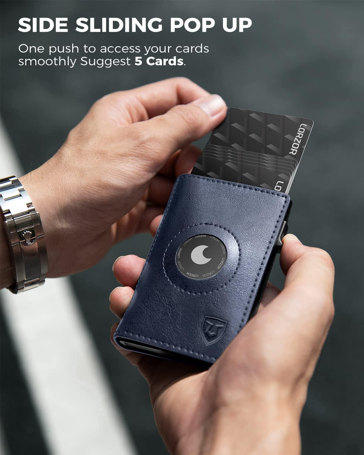 LORZOR Pop-up Wallet for Airtag M2