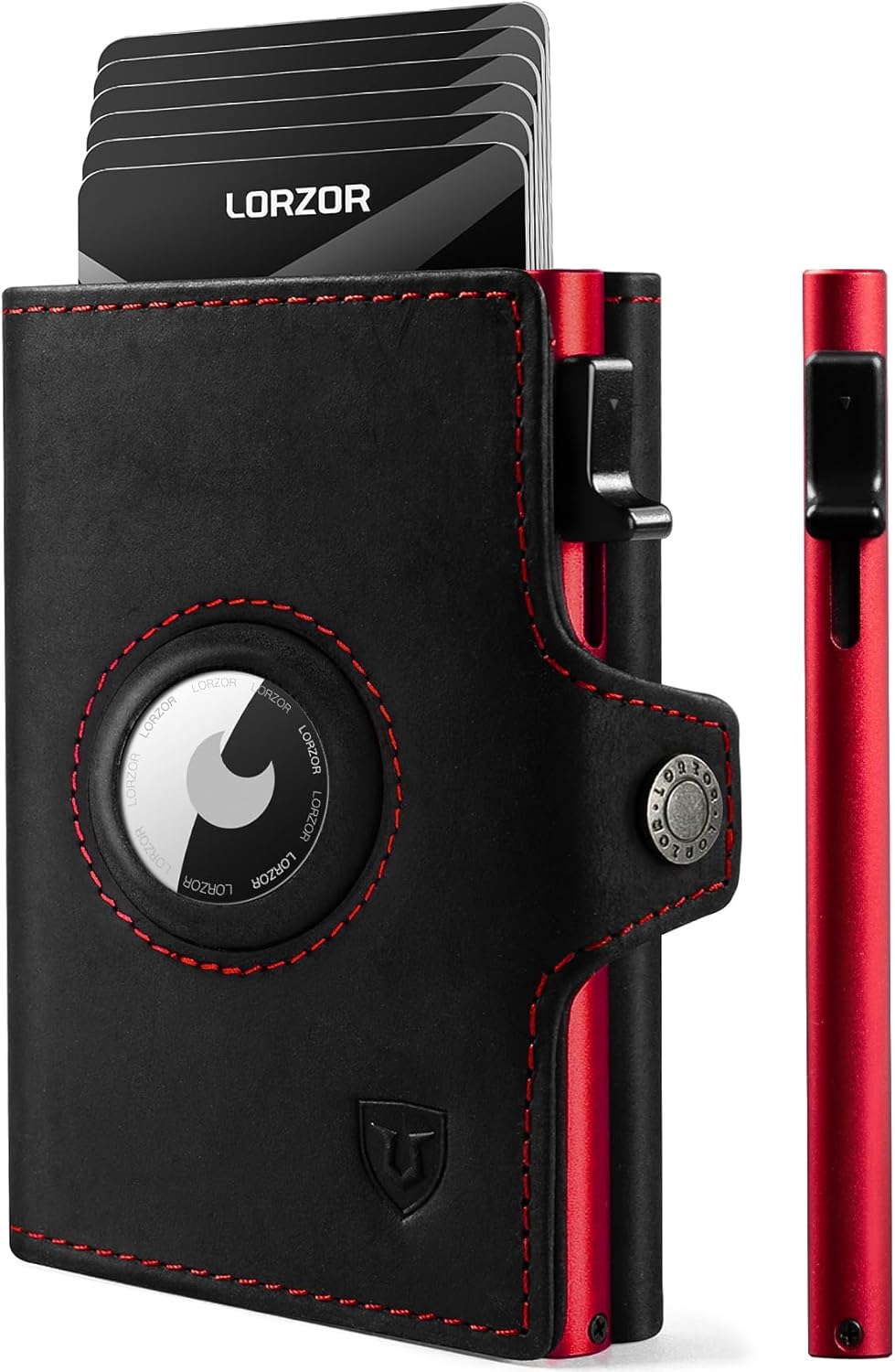 LORZOR®Cartera de Airtag con el compartimiento de la moneda