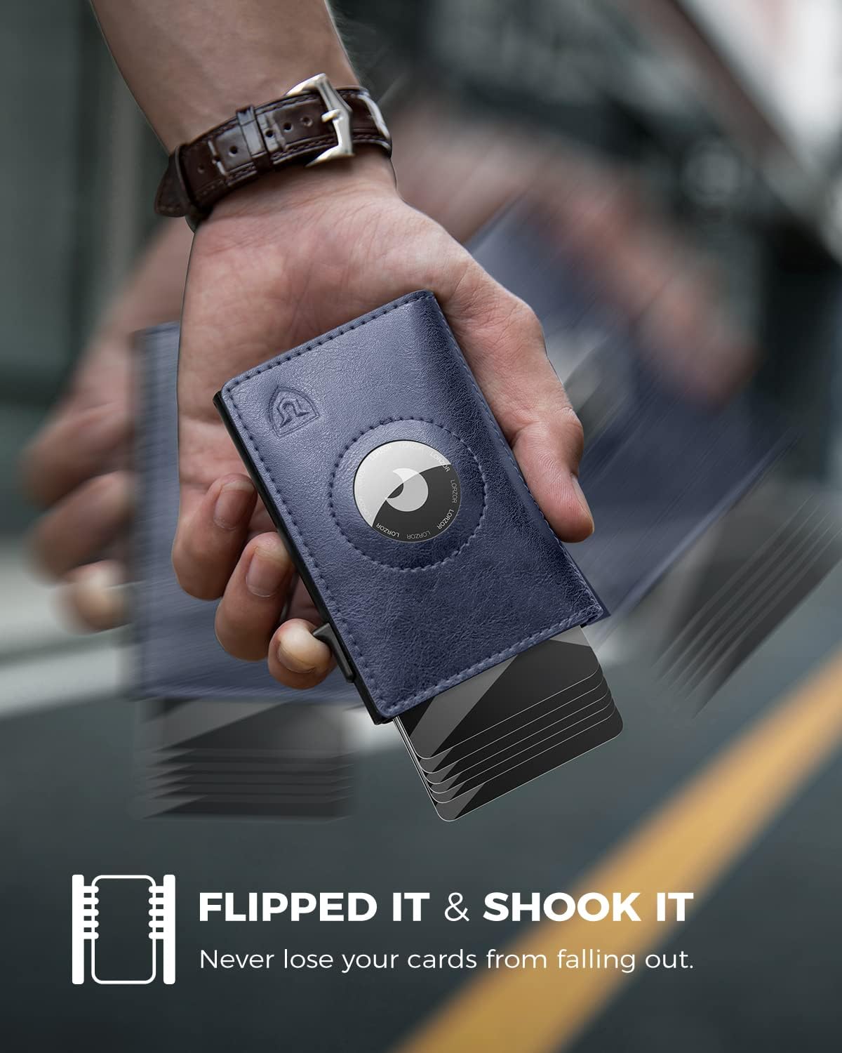 LORZOR Pop-up Wallet for Airtag M2