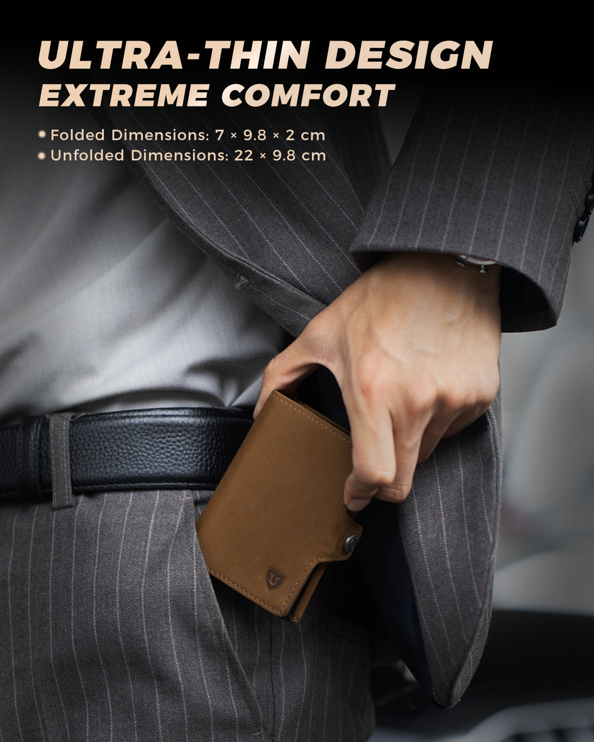 LORZOR TriPop Plus Wallet with Coin Pocket