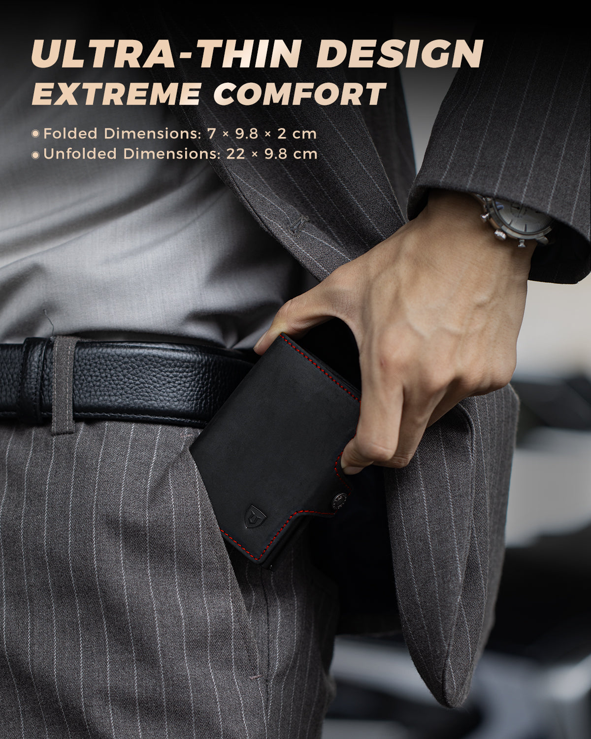 LORZOR TriPop Plus Wallet with Coin Pocket