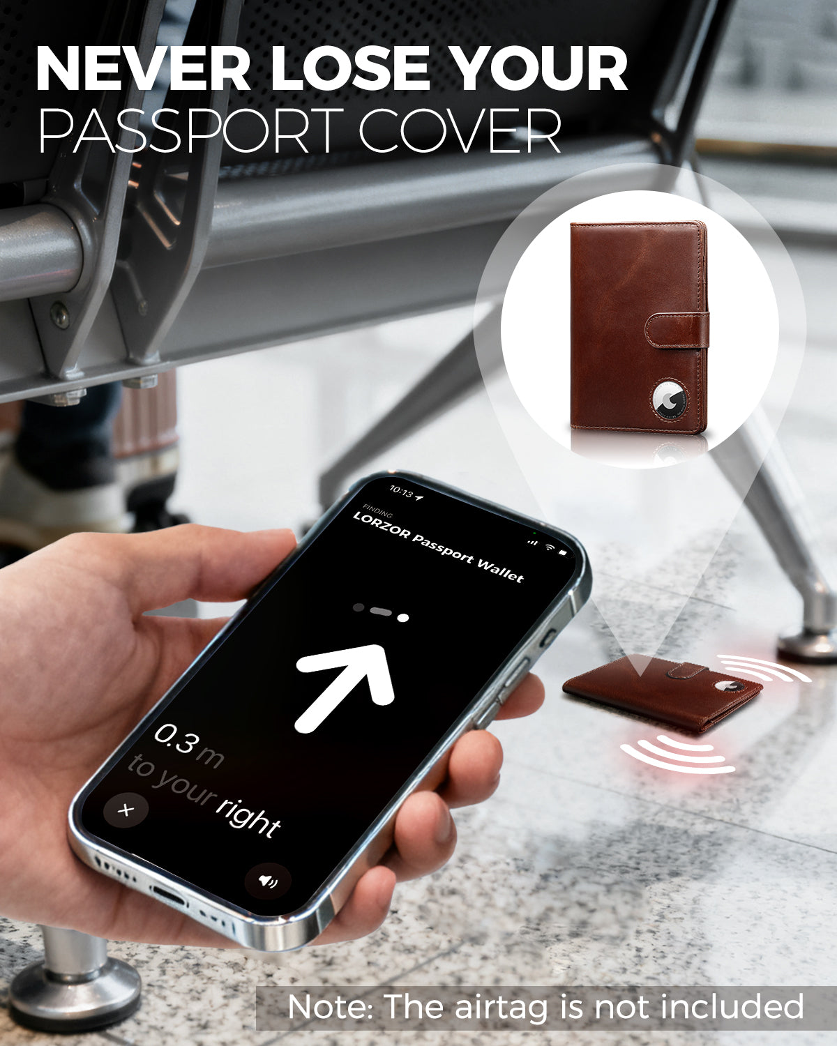 LORZOR Leather Passport Holder-Travel Wallet