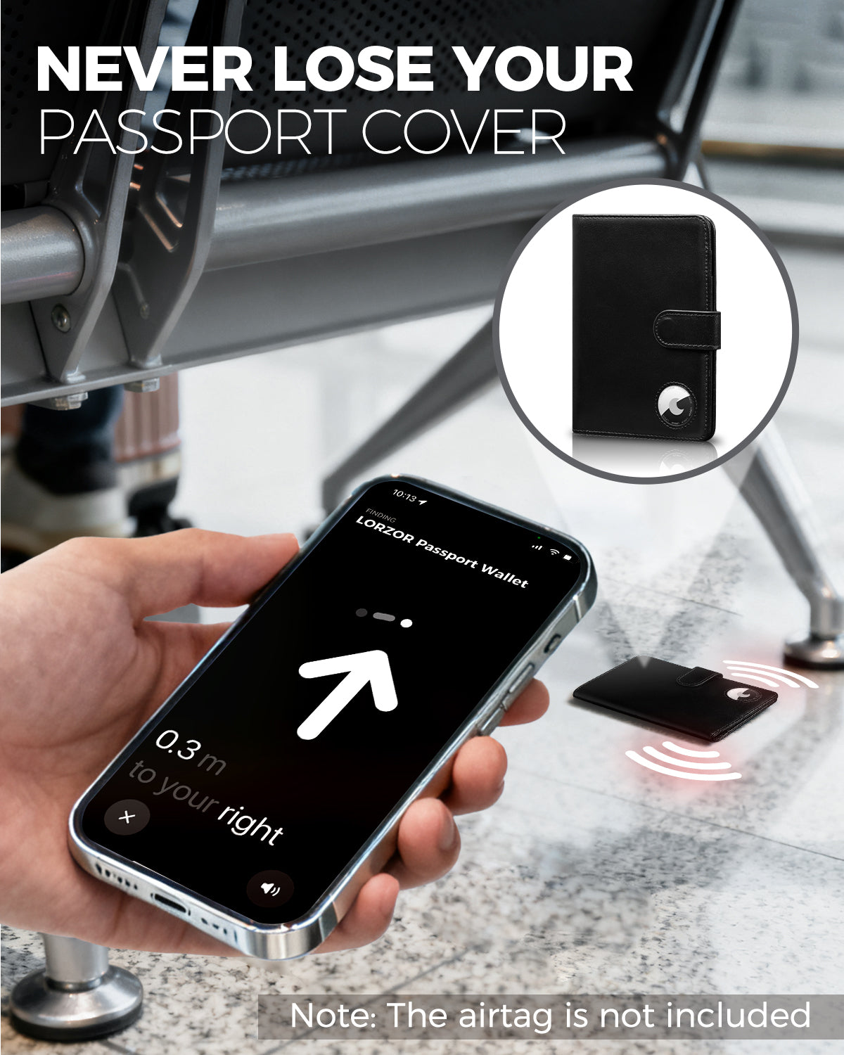 LORZOR Leather Passport Holder-Travel Wallet