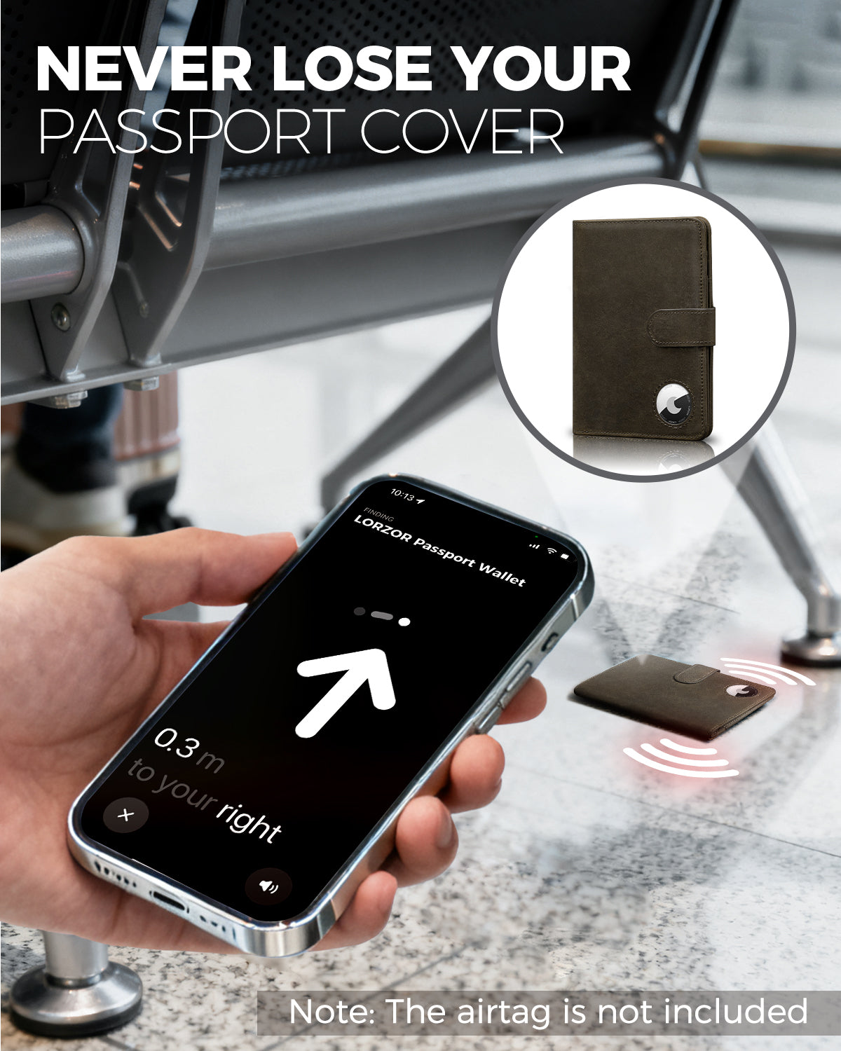 LORZOR Leather Passport Holder-Travel Wallet