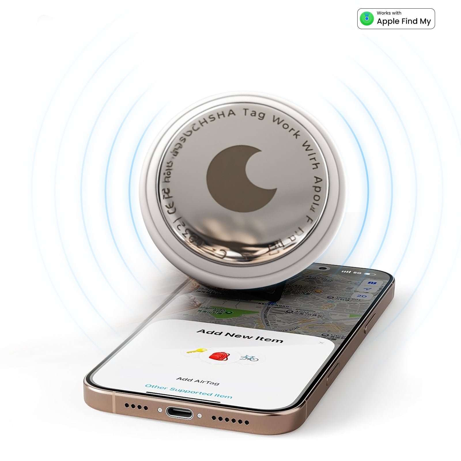 Apple Certified Tag GPS Anti-Lost Tracker - Work With Apple Find My