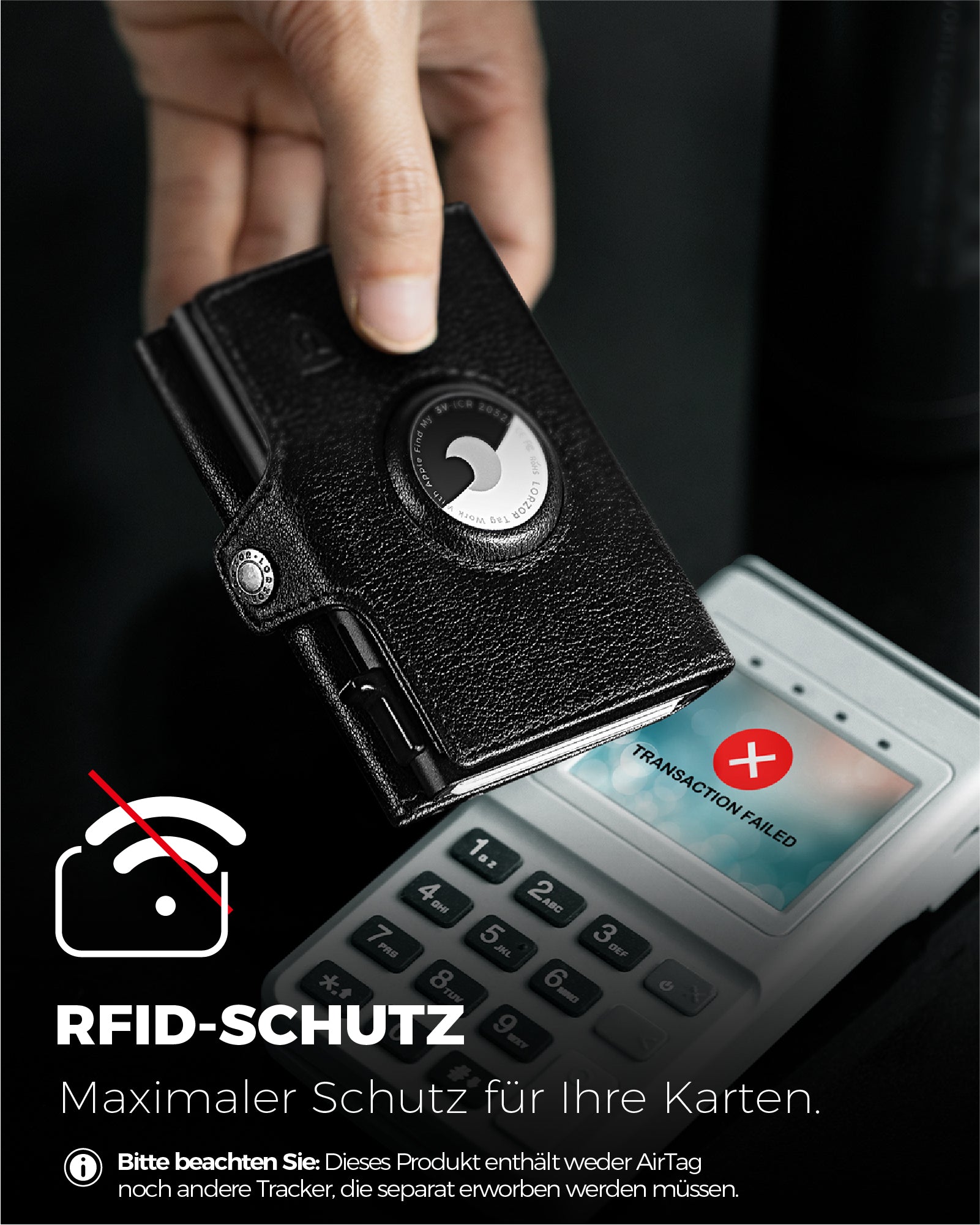 LORZOR Tripop Plus AirTag Wallet