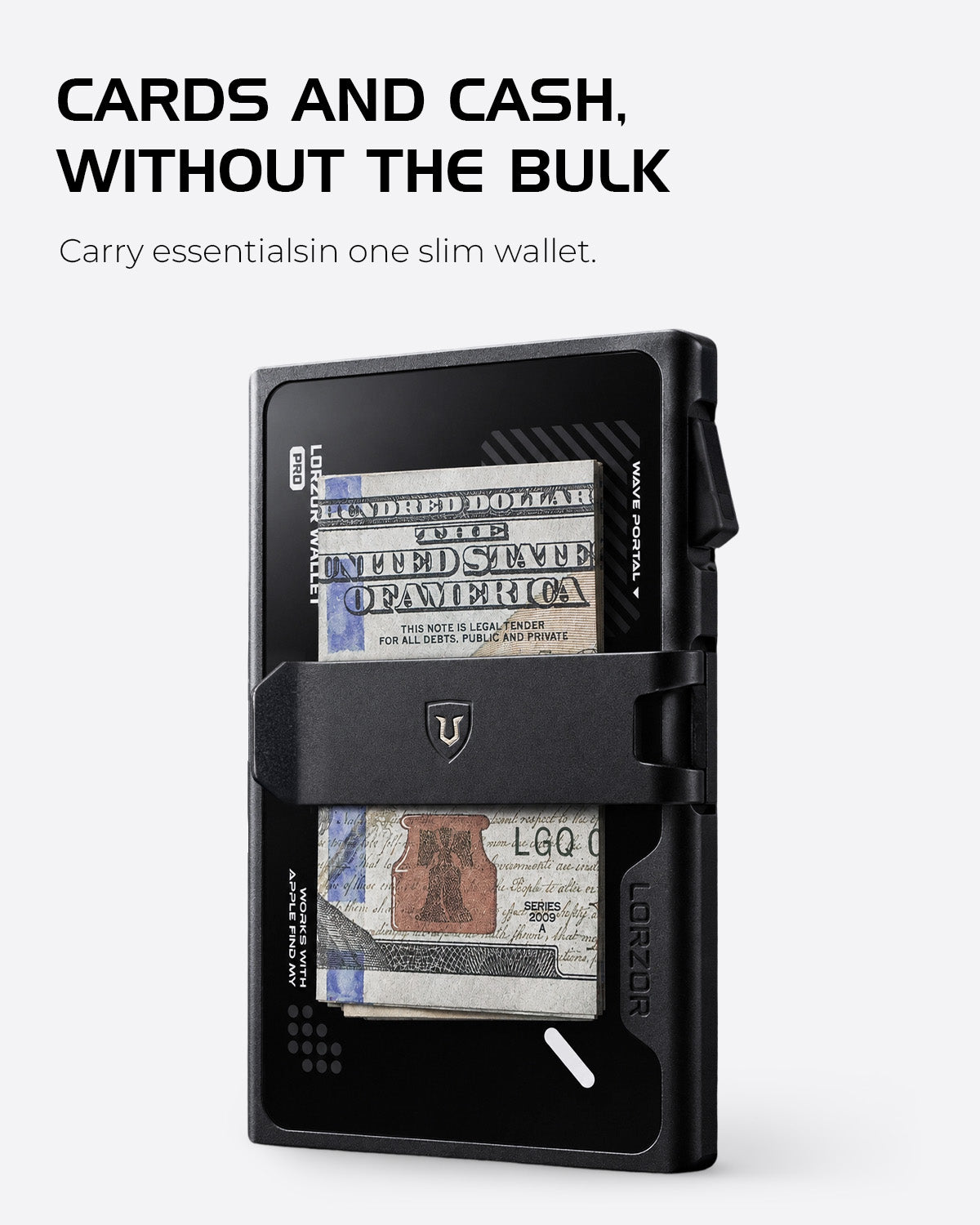 LORZOR Wallet Pro – Apple Find My Smart Wallet for Everyday Carry