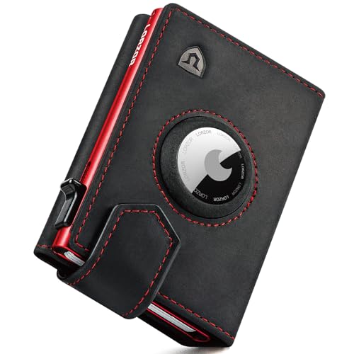 LORZOR AirTag Wallet Leather Wallet With Coin Pocket BN2