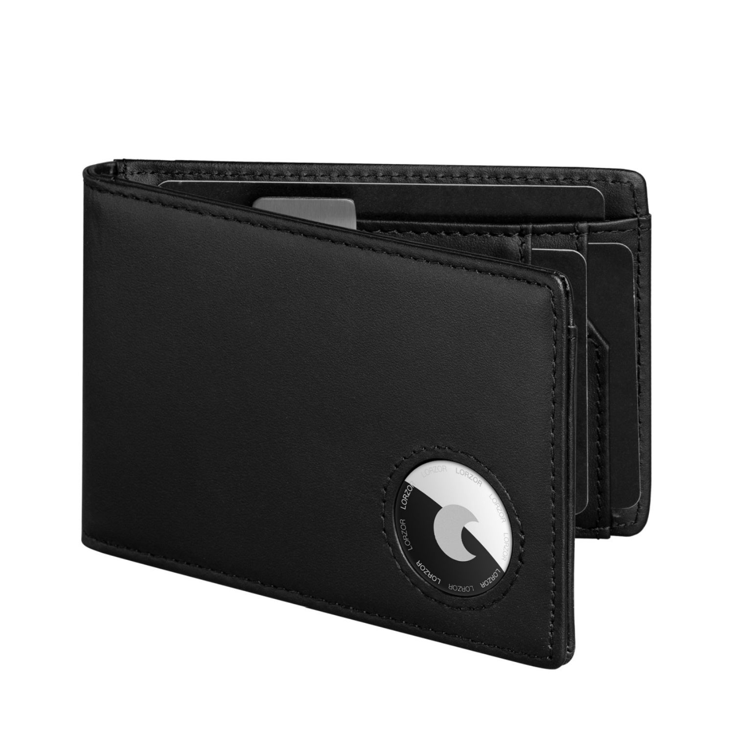 LORZOR Slim Minimaliste Poche Avant Hommes Portefeuille avec Pince À Billets pour Apple Air Tag