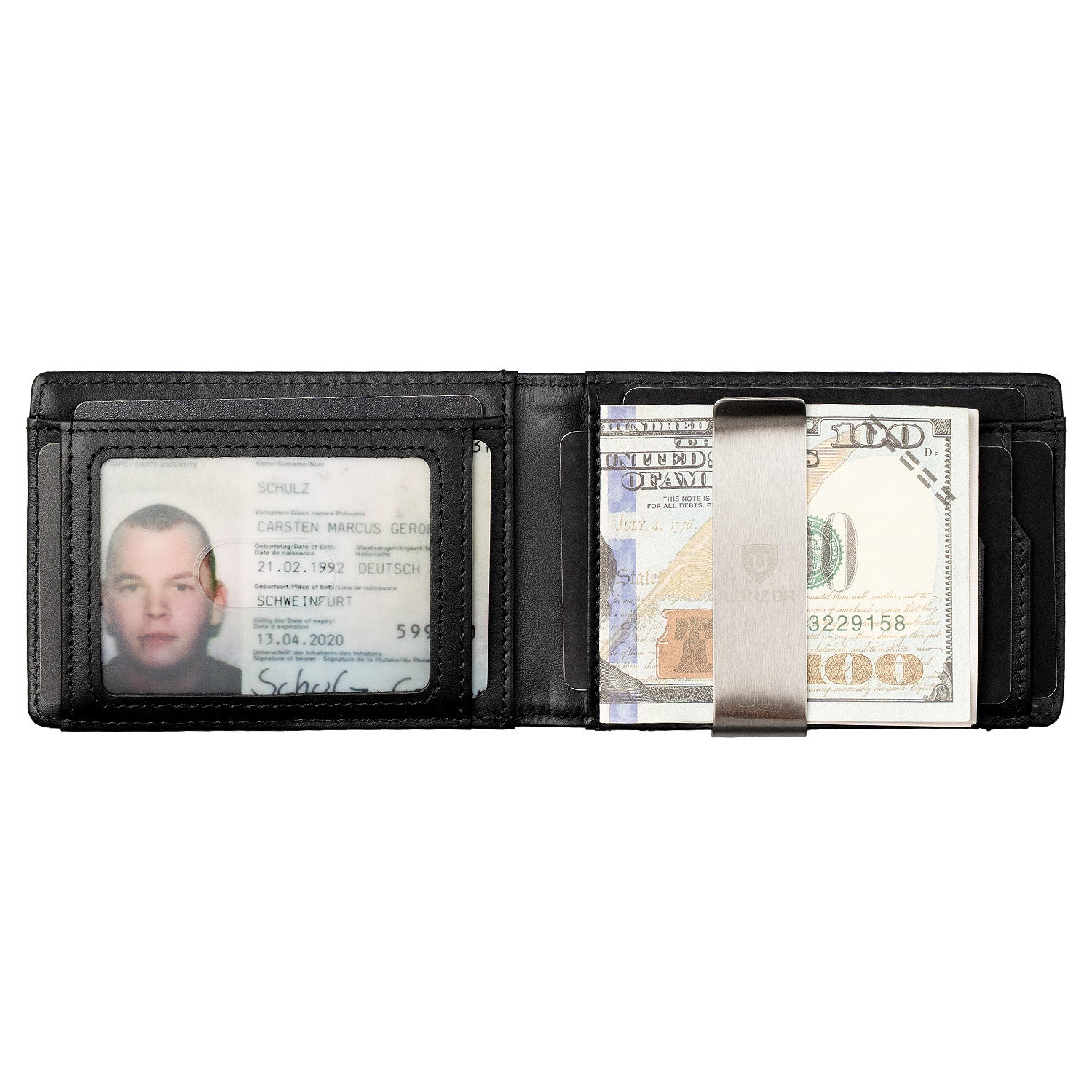 LORZOR schlanke minimalist ische Front tasche Herren Geldbörse mit Geld-Clip für Apple Air Tag