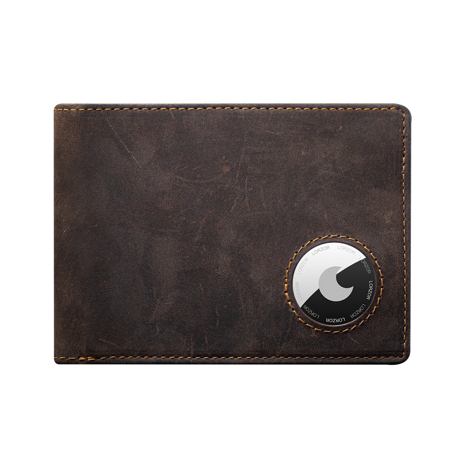LORZOR-BifW Portefeuille A3 Airtag - Cuir Premium