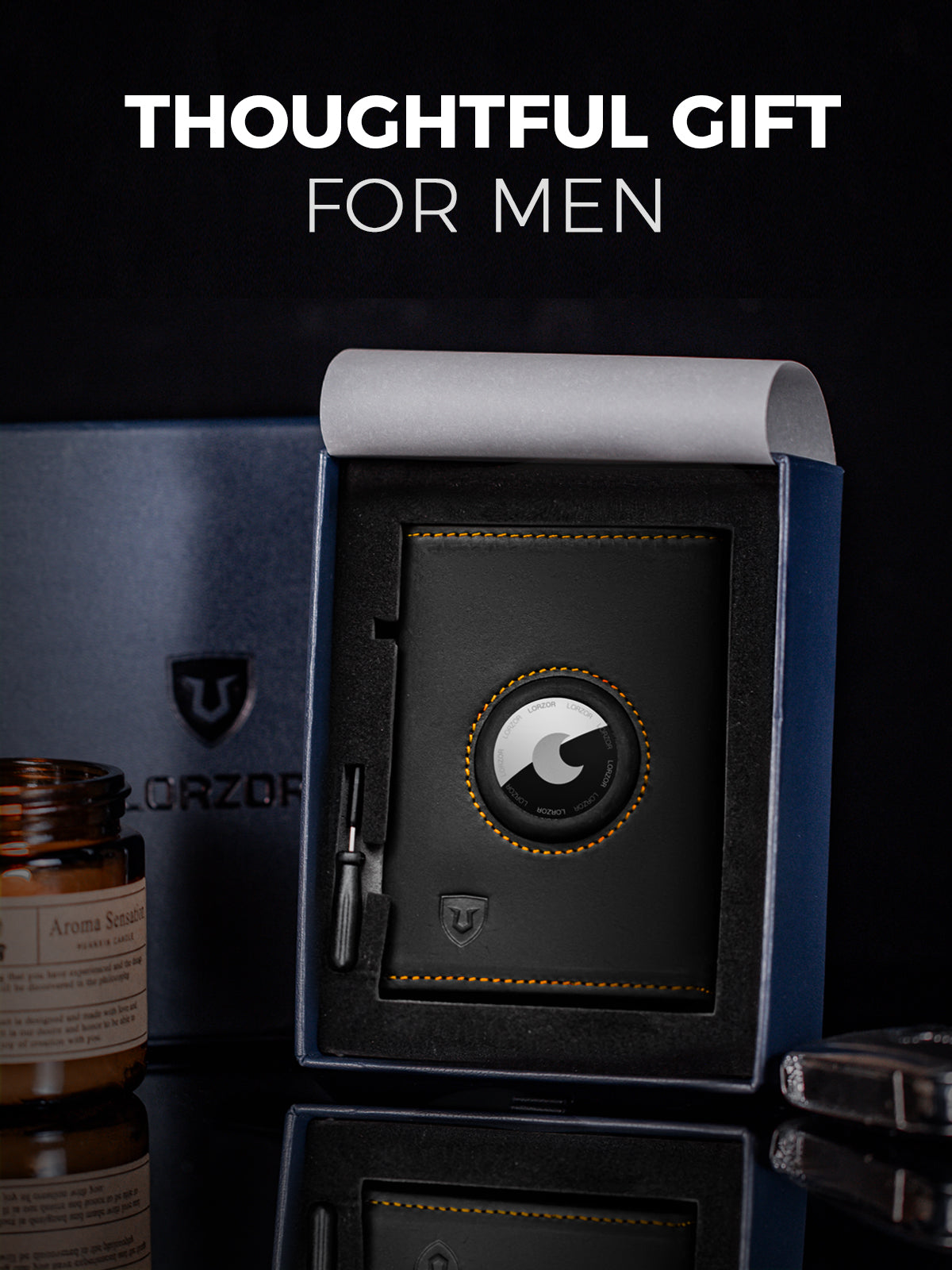 LORZOR Pop-Up Wallet For AirTag 4.5