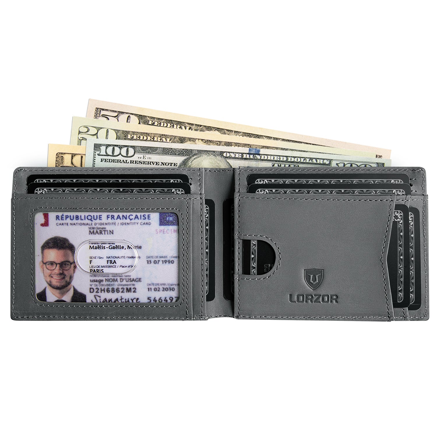 LORZOR AirTag Wallet Leather Wallet A3