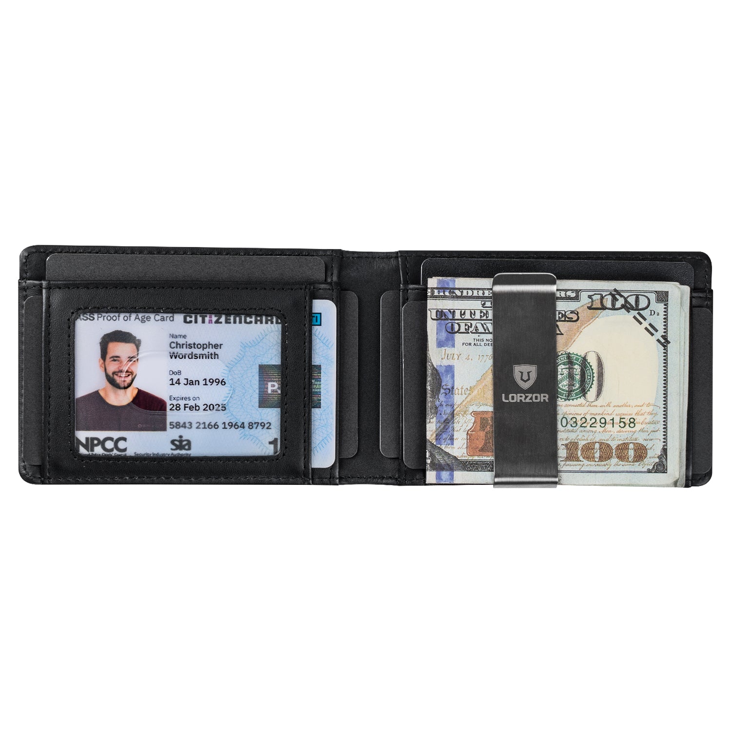 LORZOR-BifWA4 Airtag MoneyClip - Premium-Leder