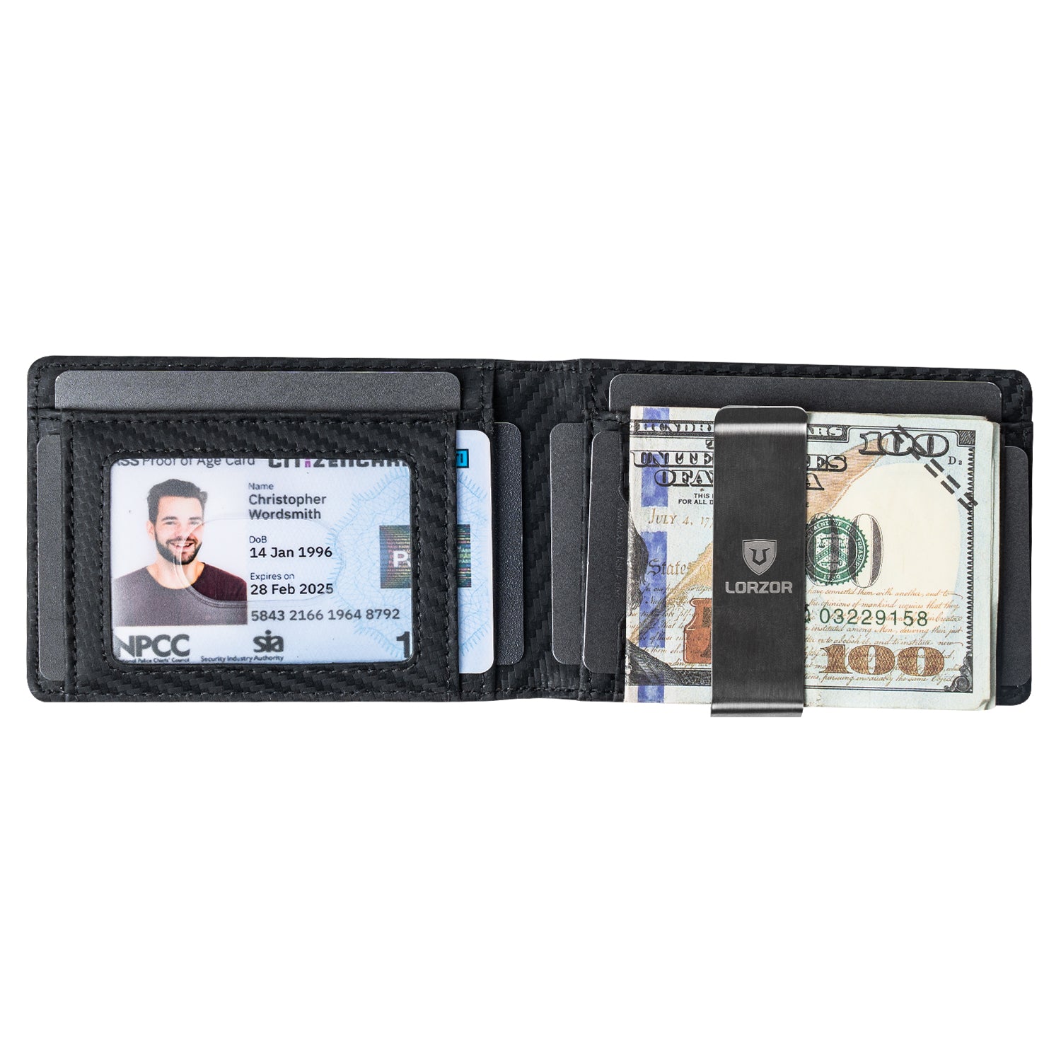 LORZOR-BifWA4 Airtag MoneyClip - Premium-Leder