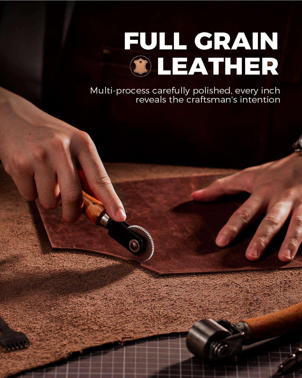 LORZOR-BifW A1 Airtag Geldbörse-Premium Leder