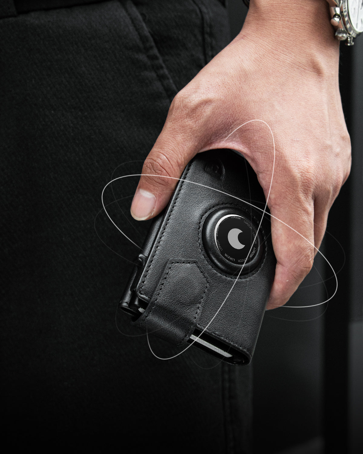 LORZOR Pop-up Wallet for Airtag GMA3