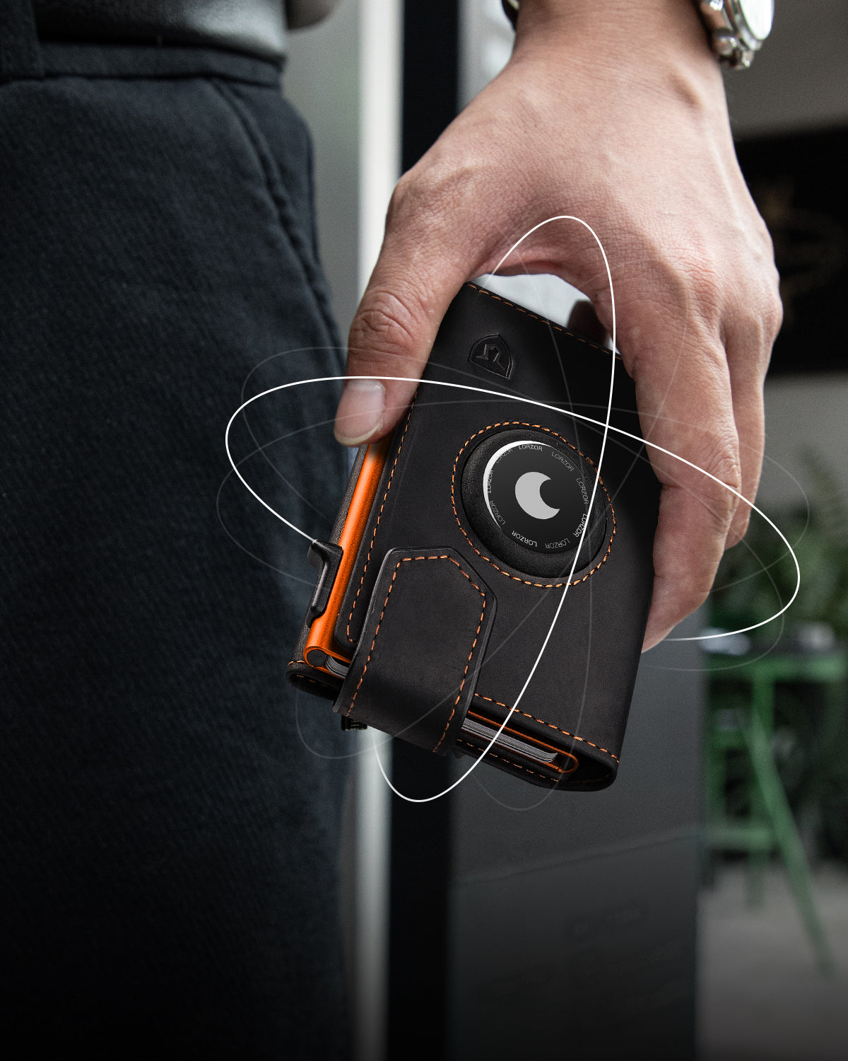 LORZOR Pop-up Wallet for Airtag GMA3