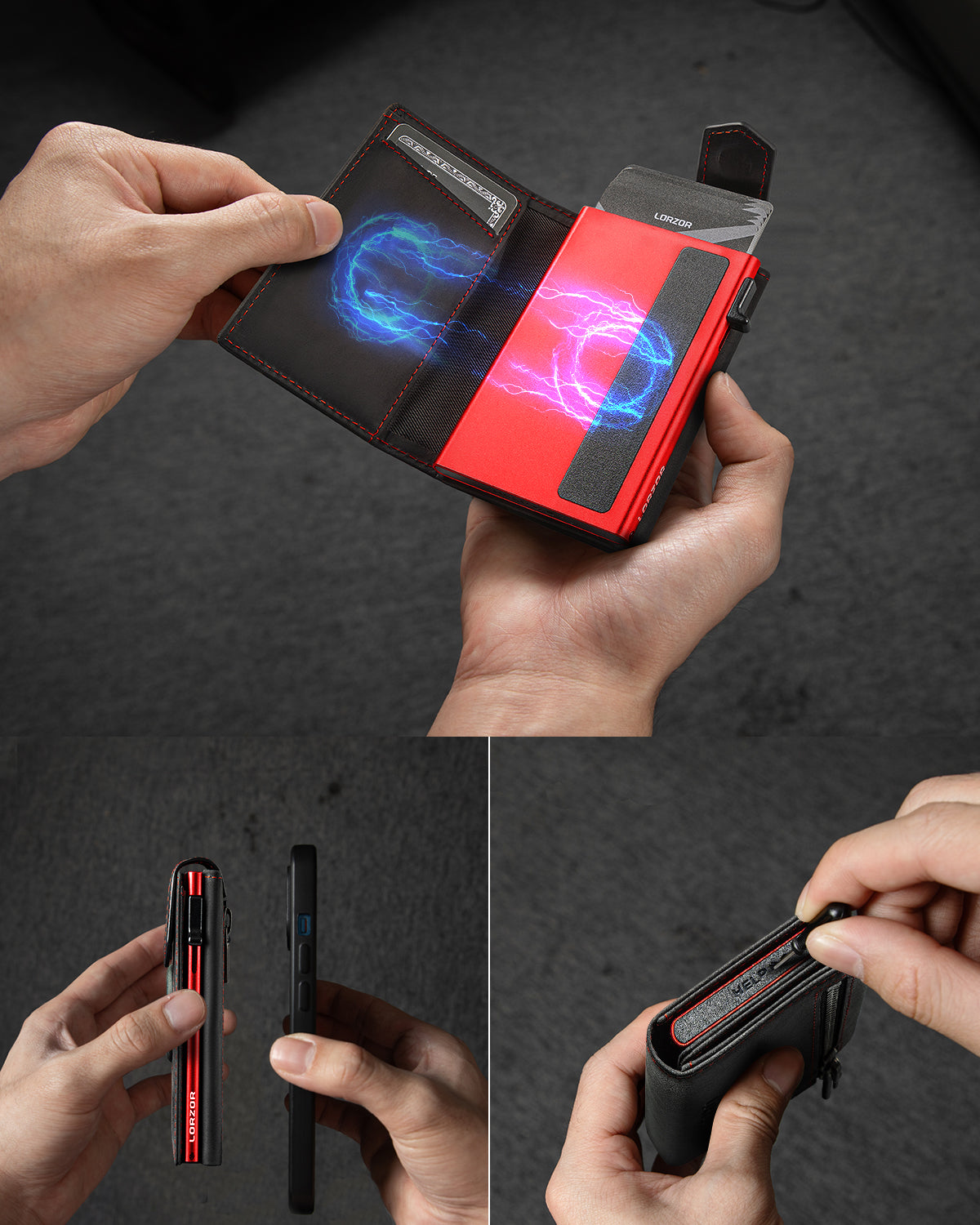 LORZOR Pop-up Wallet for Airtag GMA3