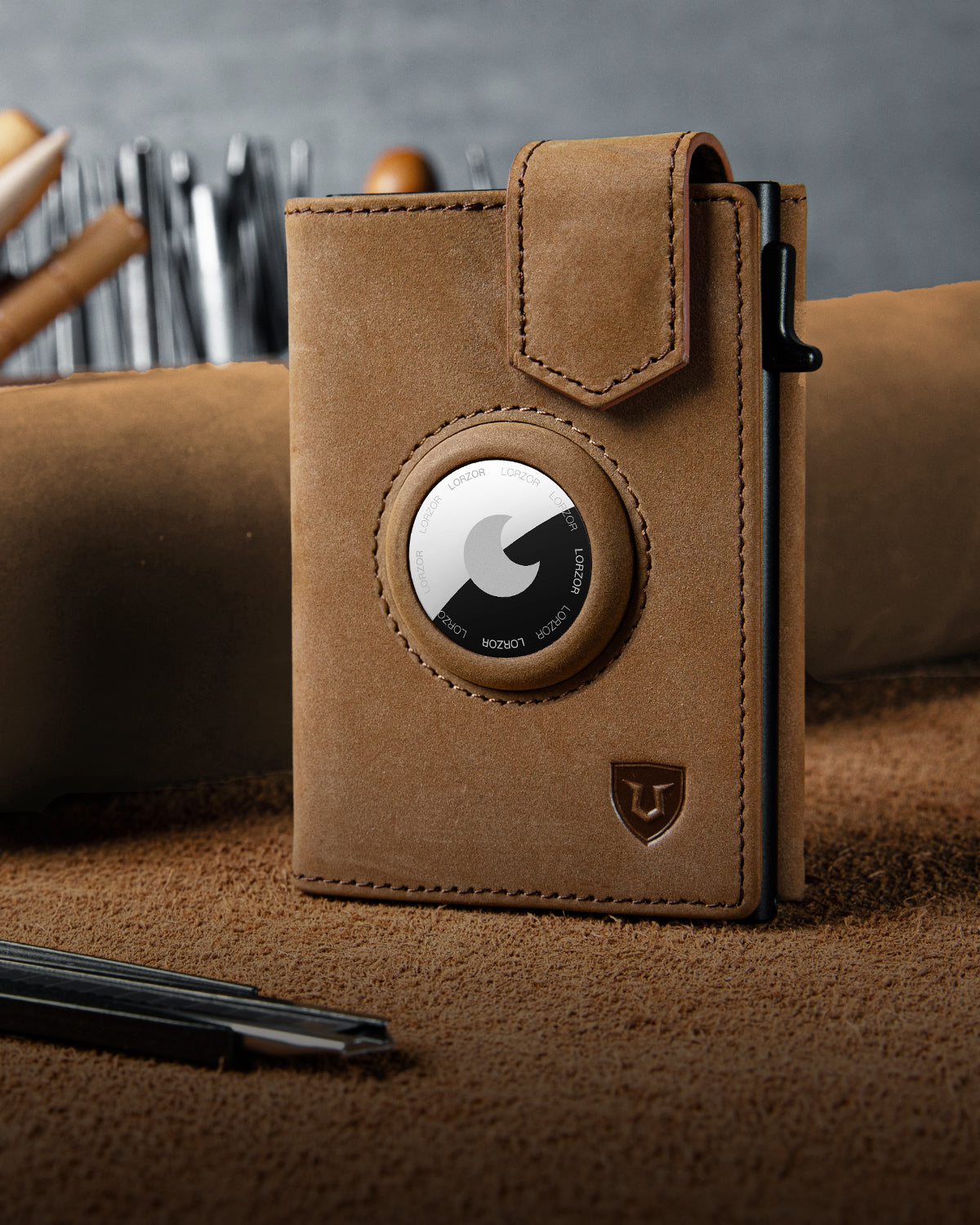 LORZOR Pop-up Wallet for Airtag GMA3