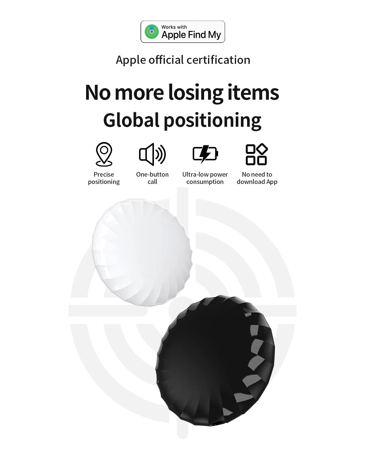 Apple Certified Tag GPS Anti-lost Tracker - Work with Apple Find My