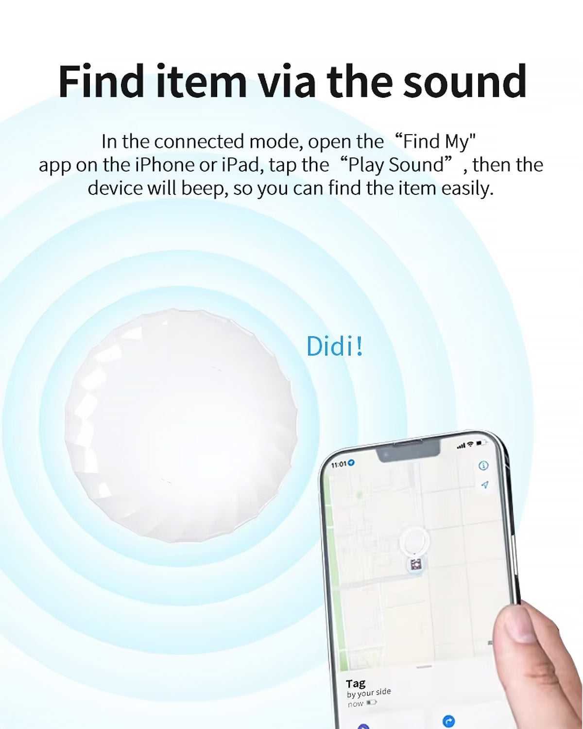 Apple Certified Tag GPS Anti-lost Tracker - Work with Apple Find My
