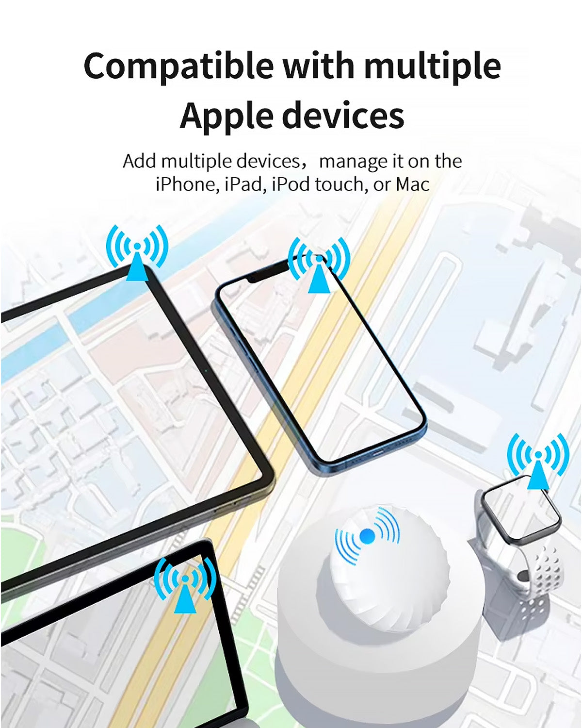 Apple Certified Tag GPS Anti-lost Tracker - Work with Apple Find My
