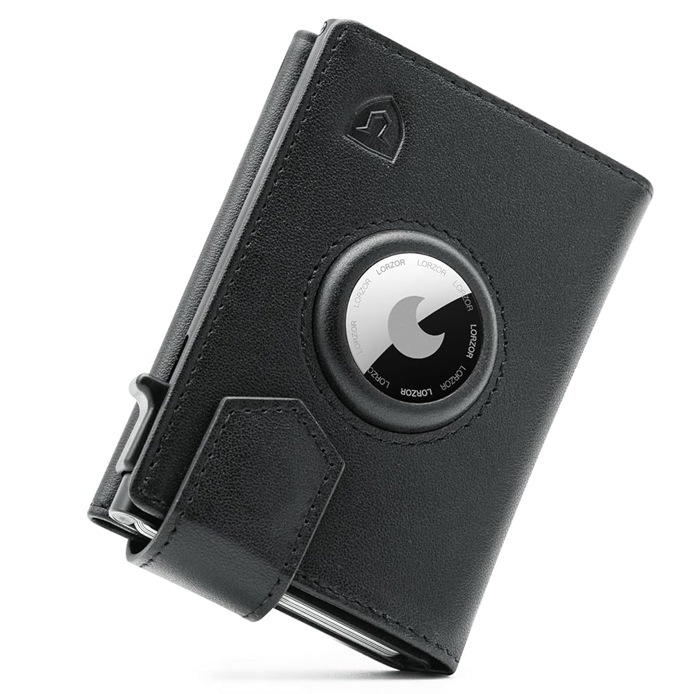 LORZOR AirTag Wallet Leather Wallet With Coin Pocket BN2
