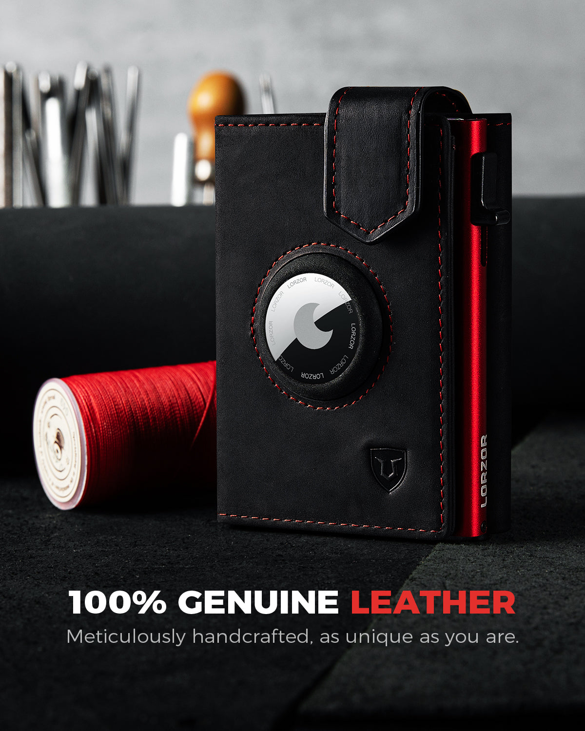 LORZOR TieSnap AirTag Wallet