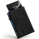 LORZOR MENS LEATHER WALLET CARDS CASE