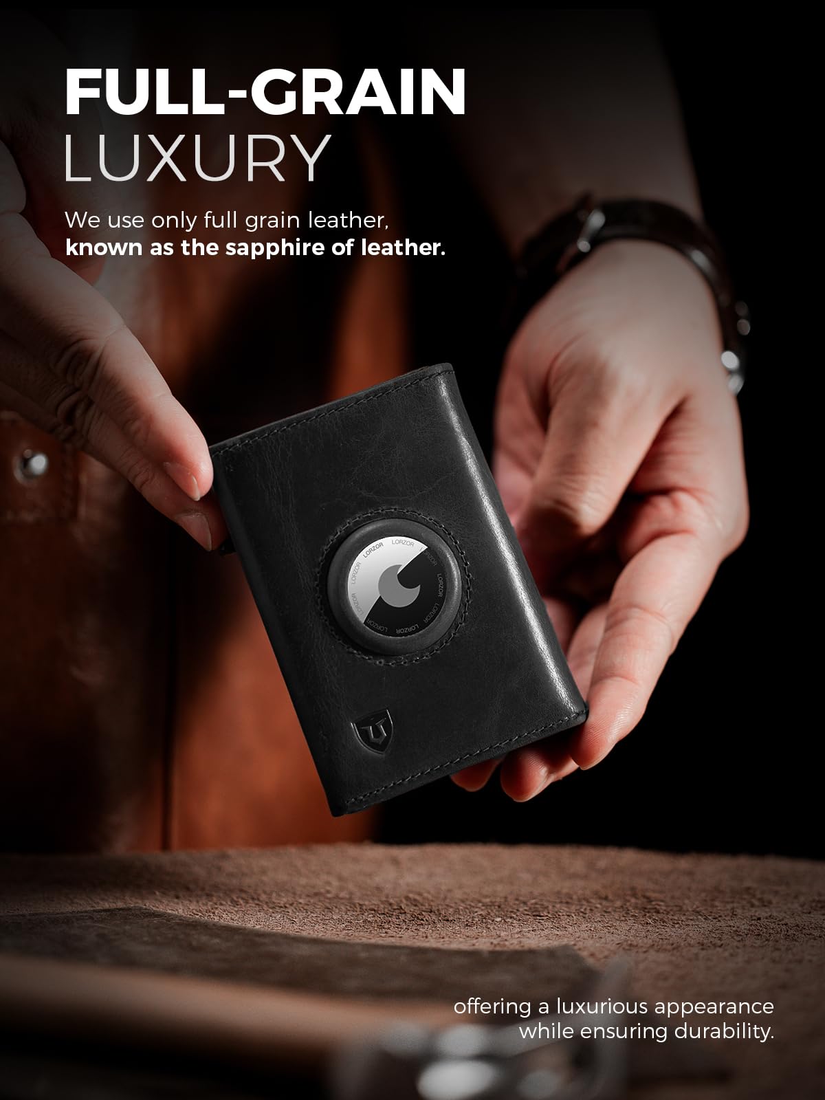 LORZOR Pop-Up Wallet For AirTag 4.5