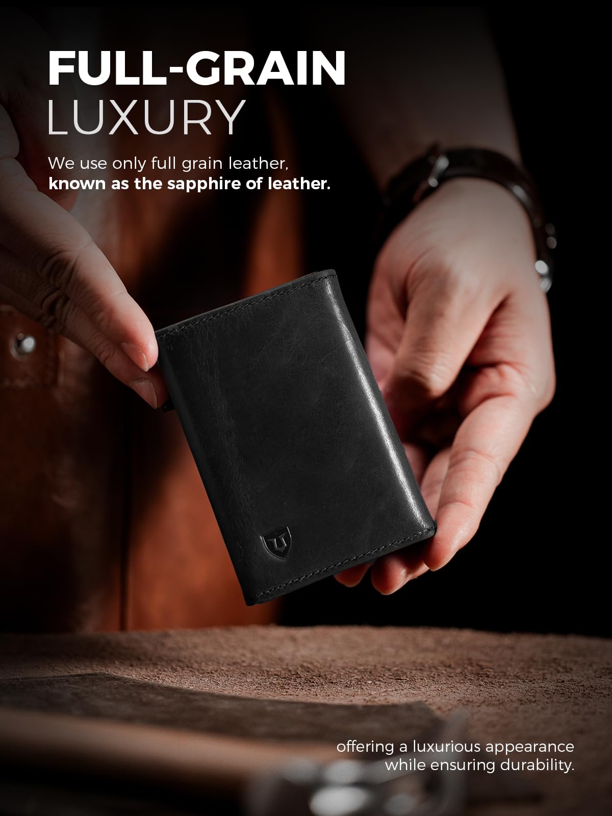 LORZOR Leather Wallet For Men