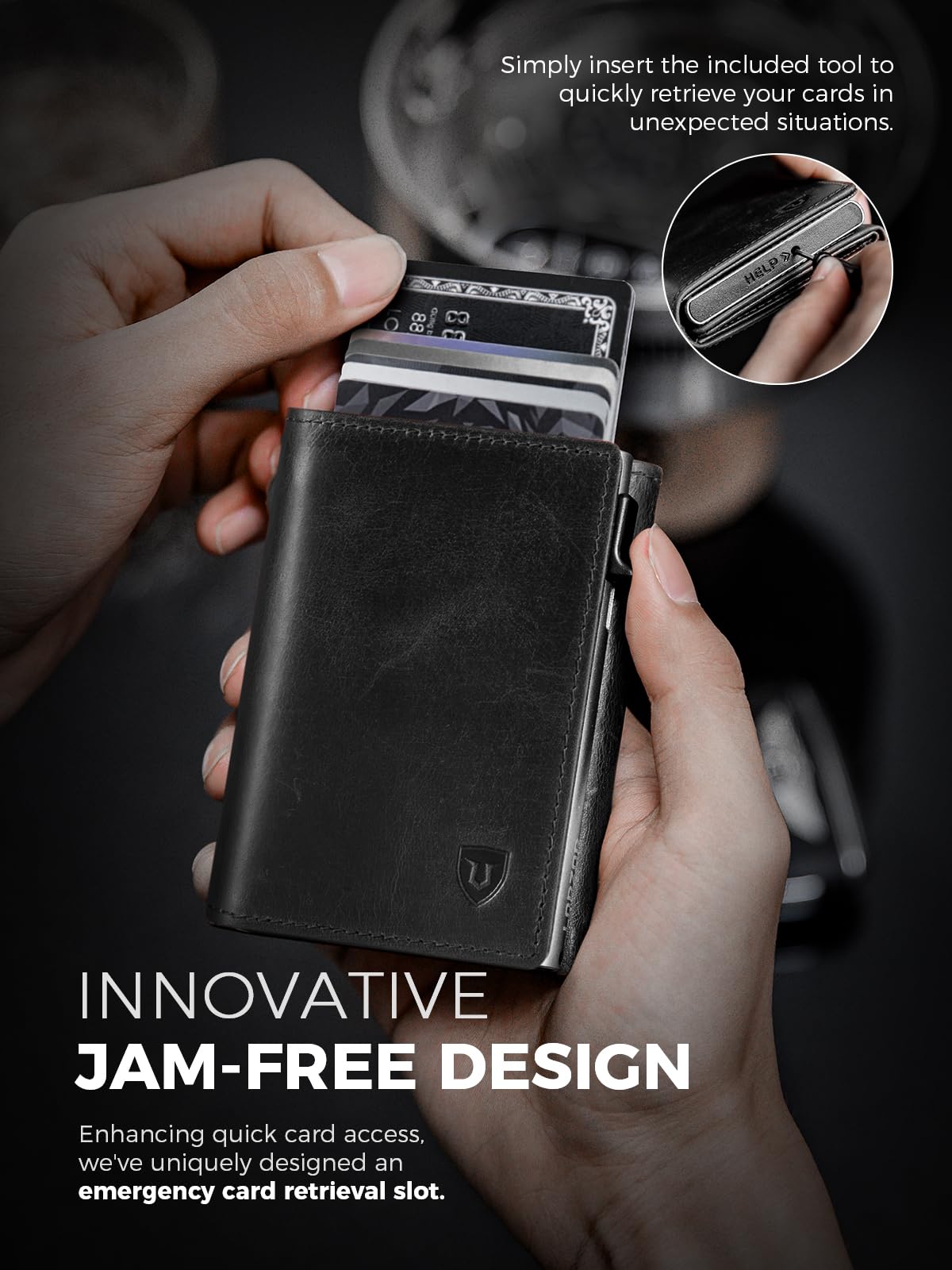 LORZOR Leather Wallet For Men