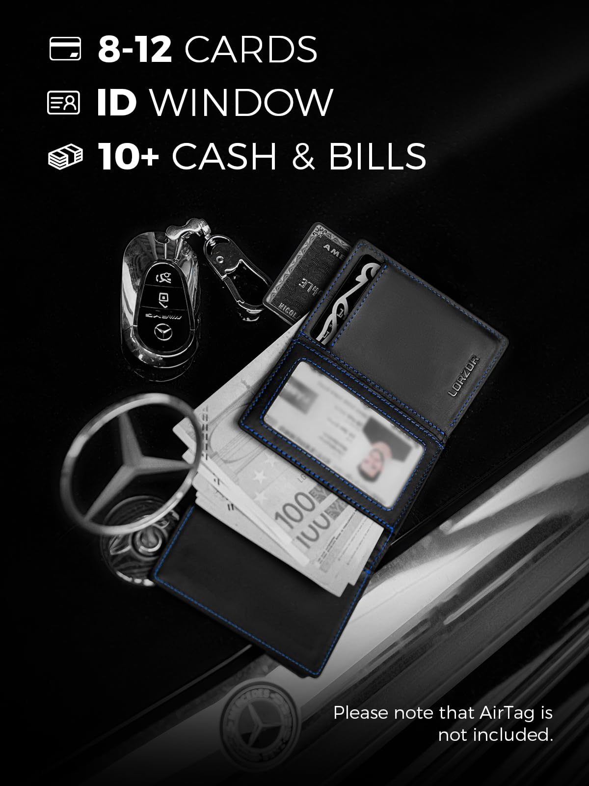 LORZOR Leather Wallet For Men