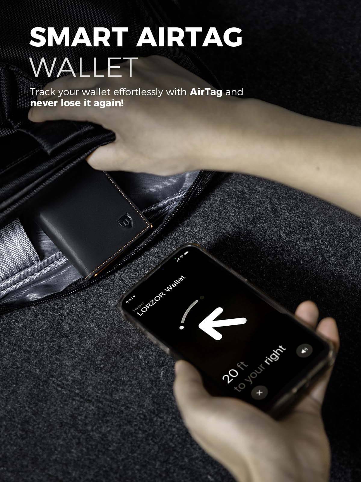 LORZOR Leather Wallet For Men