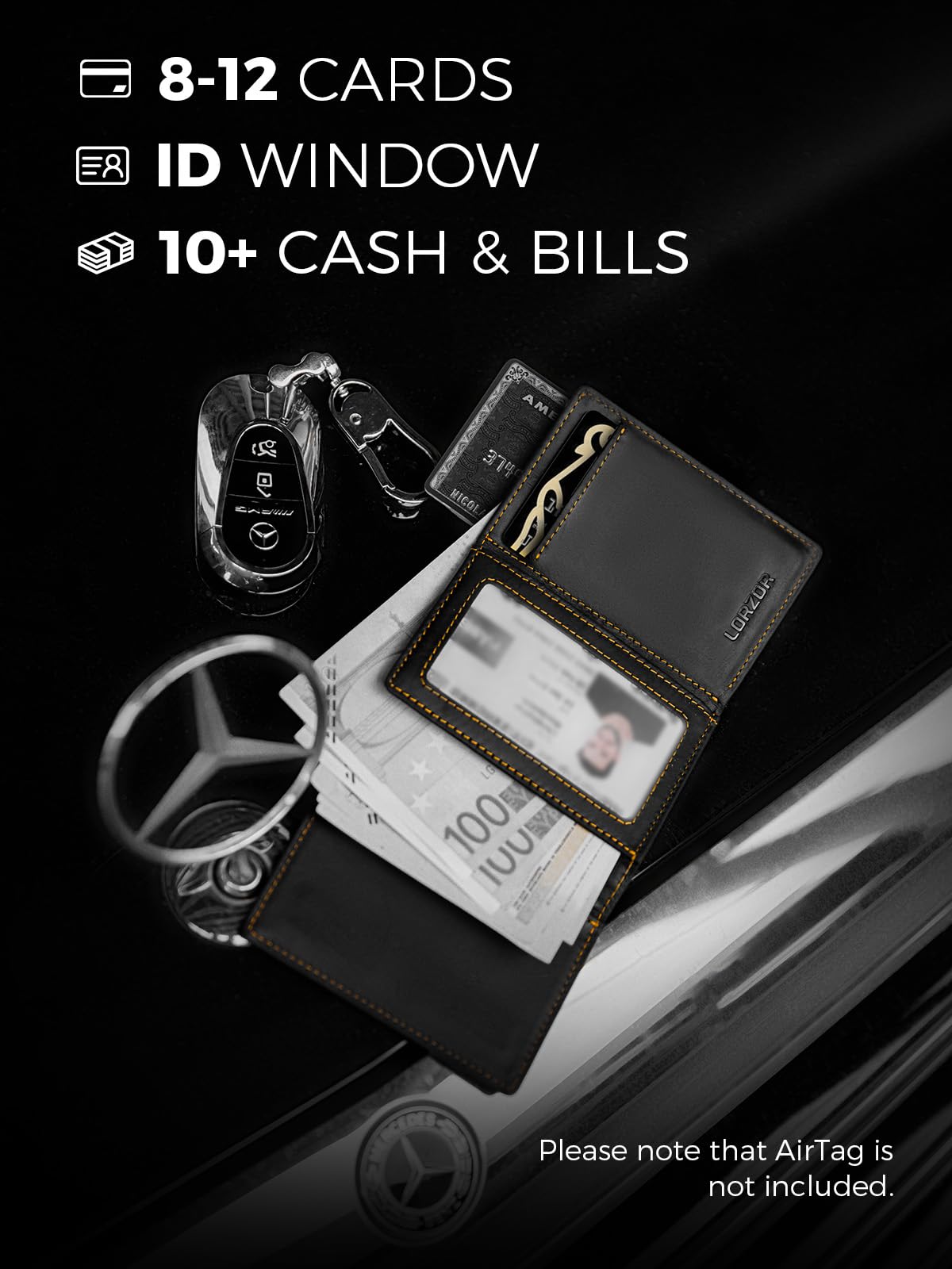 LORZOR Leather Wallet For Men