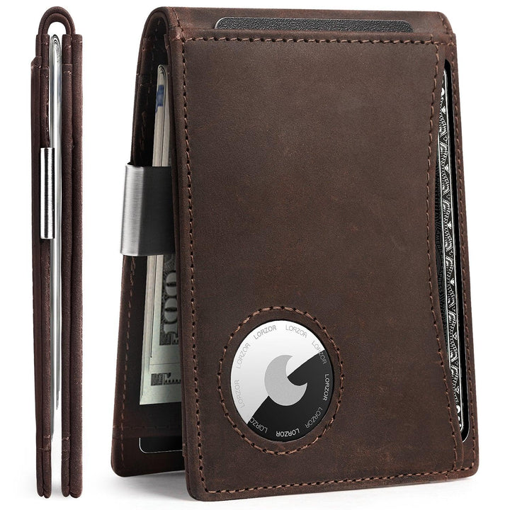 LORZOR-BifWA4 Airtag MoneyClip - Premium Leather - LORZOR